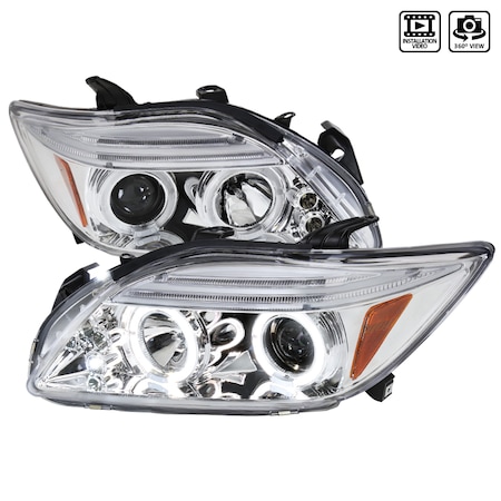 Spec-D Tuning 05-10 Scion Tc Halo LED Projector Chrome 2LHP-TC05-TM
